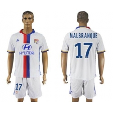 Lyon #17 Malbranque Home Soccer Club Jersey