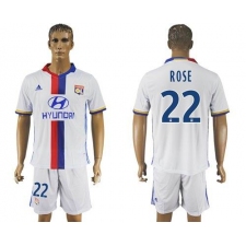 Lyon #22 Rose Home Soccer Club Jersey