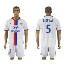 Lyon #5 Bisevac Home Soccer Club Jersey