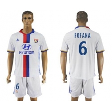 Lyon #6 Fofana Home Soccer Club Jersey