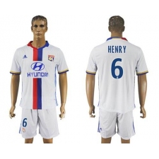 Lyon #6 Henry Home Soccer Club Jersey