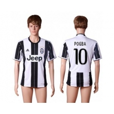 Juventus #10 Pogba Home Soccer Club Jersey