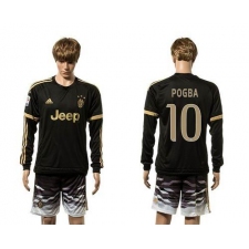 Juventus #10 Pogba SEC Away Long Sleeves Soccer Club Jersey