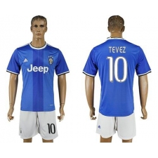 Juventus #10 Tevez Away Soccer Club Jersey