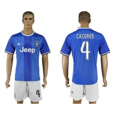 Juventus #4 Caceres Away Soccer Club Jersey