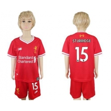 Liverpool #15 Sturridge Red Home Kid Soccer Club Jersey