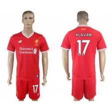 Liverpool #17 Klavan Red Home Soccer Club Jersey