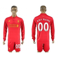 Liverpool Personalized Home Long Sleeves Soccer Club Jersey