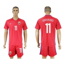 Norway #11 Odegaard Home Soccer Country Jersey