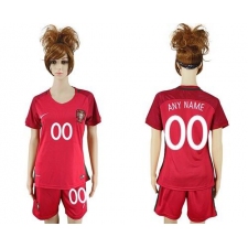 Women's Portugal Personalized Home Soccer Country Jersey