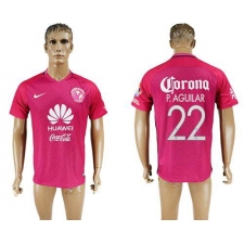 America #22 P.Aguilar Pink Soccer Club Jersey