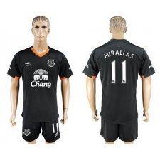 Everton #11 Mirallas Away Soccer Club Jersey