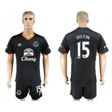 Everton #15 Distin Away Soccer Club Jersey