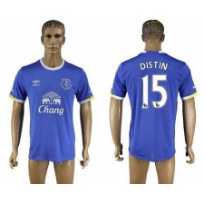 Everton #15 Distin Home Soccer Club Jersey