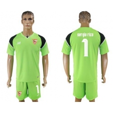 Sevilla #1 Sergio Rico Green Goalkeeper Soccer Club Jersey