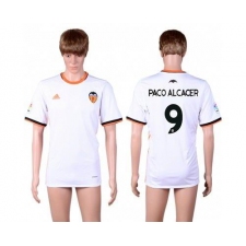 Valencia #9 Paco Alcacer Home Soccer Club Jersey
