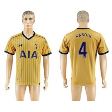 Tottenham Hotspur #4 Kaboul Sec Away Soccer Club Jersey