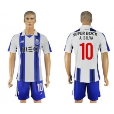 Oporto #10 A.Silva Home Soccer Club Jersey
