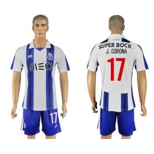 Oporto #17 J.Corona Home Soccer Club Jersey