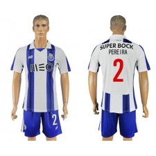 Oporto #2 Pereira Home Soccer Club Jersey