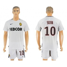 Monaco #10 Silva Away Soccer Club Jersey