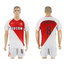 Monaco #8 Moutinho Home Soccer Club Jersey