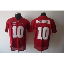 Alabama Crimson Tide #10 AJ McCarron Red 2016 College Football Playoff National Championship Patch Stitched NCAA Jersey