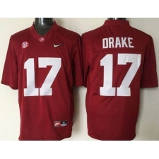 Alabama Crimson Tide #17 Kenyan Drake Red 2016 National Championship Stitched NCAA Jersey