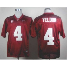 Alabama Crimson Tide 4 T.J Yeldon Red College Football NCAA Jerseys 2012 SEC