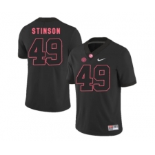 Alabama Crimson Tide 49 Ed Stinson Black College Football Jersey