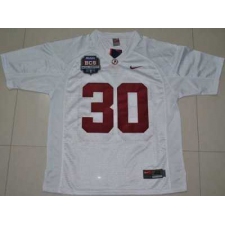 Crimson Tide #30 Donot Hightower White 2012 BCS Championship Patch Embroidered NCAA Jersey