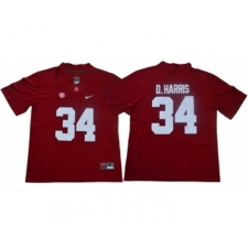Crimson Tide #34 Damien Harris Red Limited Stitched NCAA Jersey