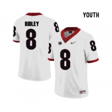 Georgia Bulldogs 8 Riley Ridley White Youth College Football Jersey