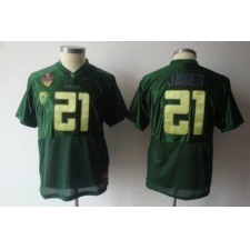 Youth Kids NCAA Oregon Ducks 21 LaMichael James All Stitched Jersey Green