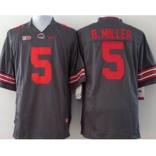 Youth Ohio State Buckeyes #5 Braxton Miller Grey Stitched NCAA Jersey