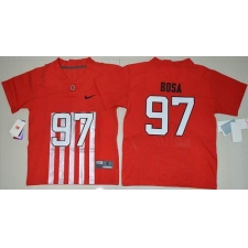 Youth Ohio State Buckeyes #97 Joey Bosa Red Alternate Elite Stitched NCAA Jersey