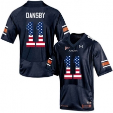 Auburn Tigers #11 Karlos Dansby Navy USA Flag College Football Jersey