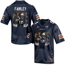 Auburn Tigers #90 Nick Fairley Navy With Portrait Print College Football Jersey2