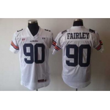 Tigers #90 Fairley White Embroidered NCAA Jersey