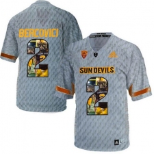 Arizona State Sun Devils #2 Mike Bercovici Gray Team Logo Print College Football Jersey10