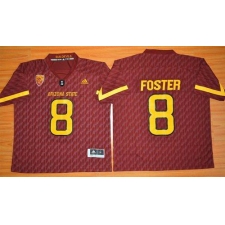 Arizona State Sun Devils #8 D. J. Foster New Red Stitched NCAA Basketball Jersey