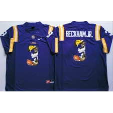 LSU Tigers #3 Odell Beckham Jr Purple Player Fashion Stitched NCAA Jersey