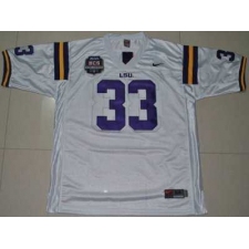 LSU Tigers #33 Odell Beckham White 2012 BCS Championship Patch Embroidered NCAA Jersey