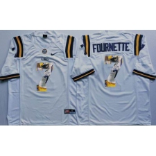 LSU Tigers #7 Leonard Fournette White Player Fashion Stitched NCAA Jersey