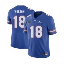 Florida Gators 18 C.J. Worton Blue College Football Jersey