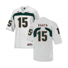 Miami Hurricanes 15 Brad Kaaya White College Football Jersey