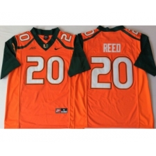 Miami Hurricanes 20 Ed Reed Orange Nike College Football Jersey