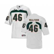 Miami Hurricanes 46 Clive Walford White College Football Jersey