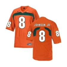 Miami Hurricanes 8 Duke Johnson Orange College Football Jersey