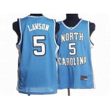 North Carolina #5 Ty Lawson Blue Embroidered NCAA Jersey